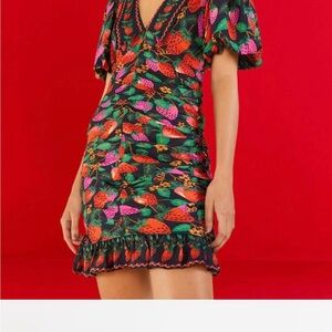 FARM Rio Strawberry Print Mini Dress